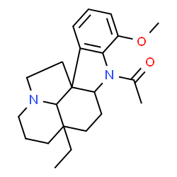 ChemSpider 2D Image | 1-(17-Methoxyaspidospermidin-1-yl)ethanone | C22H30N2O2