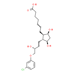 ChemSpider 2D Image | 7-[(1R,2R,3R,5S)-2-[(3R)-4-(3-chlorophenoxy)-3-hydroxybut-1-enyl]-3,5-dihydroxycyclopentyl]-5-heptenoic acid | C22H29ClO6