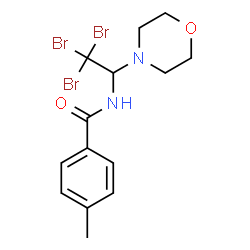 ChemSpider 2D Image | 4-Methyl-N-[2,2,2-tribromo-1-(4-morpholinyl)ethyl]benzamide | C14H17Br3N2O2