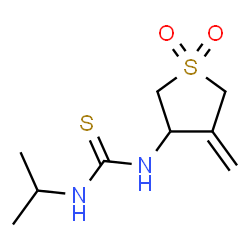 ChemSpider 2D Image | 1-Isopropyl-3-(4-methylene-1,1-dioxidotetrahydro-3-thiophenyl)thiourea | C9H16N2O2S2