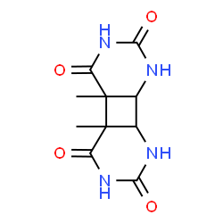ChemSpider 2D Image | 4a,4b-Dimethylhexahydropyrimido[5',4':3,4]cyclobuta[1,2-d]pyrimidine-2,4,5,7(3H,6H)-tetrone | C10H12N4O4