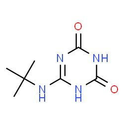 ChemSpider 2D Image | 6-[(2-Methyl-2-propanyl)amino]-1,3,5-triazine-2,4(1H,3H)-dione | C7H12N4O2