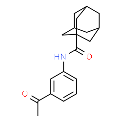 ChemSpider 2D Image | N-(3-Acetylphenyl)-1-adamantanecarboxamide | C19H23NO2