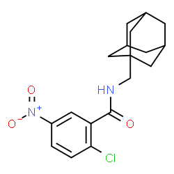 ChemSpider 2D Image | N-(Adamantan-1-ylmethyl)-2-chloro-5-nitrobenzamide | C18H21ClN2O3