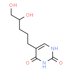 ChemSpider 2D Image | 5-(4,5-Dihydroxypentyl)uracil | C9H14N2O4
