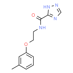 ChemSpider 2D Image | N-[2-(3-Methylphenoxy)ethyl]-1H-1,2,4-triazole-5-carboxamide | C12H14N4O2