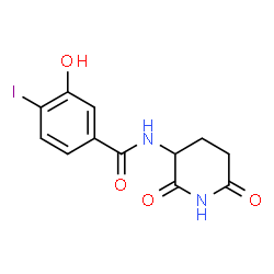 ChemSpider 2D Image | N-(2,6-Dioxo-3-piperidinyl)-3-hydroxy-4-iodobenzamide | C12H11IN2O4