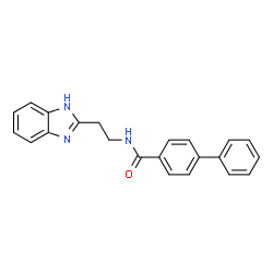 ChemSpider 2D Image | N-[2-(1H-Benzimidazol-2-yl)ethyl]-4-biphenylcarboxamide | C22H19N3O