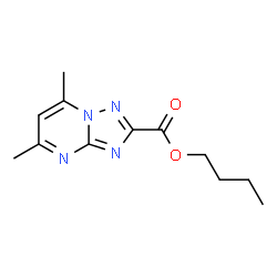 ChemSpider 2D Image | Butyl 5,7-dimethyl[1,2,4]triazolo[1,5-a]pyrimidine-2-carboxylate | C12H16N4O2