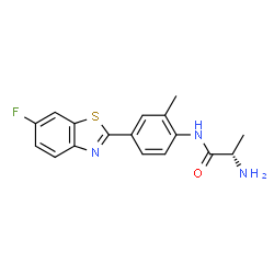 ChemSpider 2D Image | N-[4-(6-Fluoro-1,3-benzothiazol-2-yl)-2-methylphenyl]-L-alaninamide | C17H16FN3OS