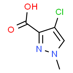 ChemSpider 2D Image | 4-chloro-1-methylpyrazole-3-carboxylic acid | C5H5ClN2O2