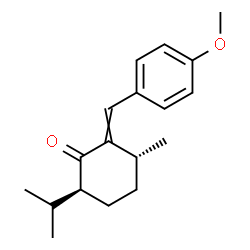 ChemSpider 2D Image | (3R,6S)-6-Isopropyl-2-(4-methoxybenzylidene)-3-methylcyclohexanone | C18H24O2