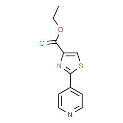 ChemSpider 2D Image | ethyl 2-pyridin-4-yl-1,3-thiazole-4-carboxylate | C11H10N2O2S