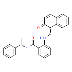ChemSpider 2D Image | 2-{[(2-Oxo-1(2H)-naphthalenylidene)methyl]amino}-N-[(1S)-1-phenylethyl]benzamide | C26H22N2O2