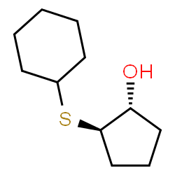 ChemSpider 2D Image | (1R,2R)-2-(Cyclohexylsulfanyl)cyclopentanol | C11H20OS