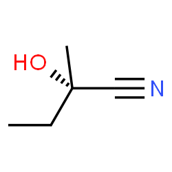 ChemSpider 2D Image | (S)-2-hydroxy-2-methylbutyronitrile | C5H9NO