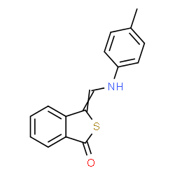 ChemSpider 2D Image | 3-{[(4-Methylphenyl)amino]methylene}-2-benzothiophen-1(3H)-one | C16H13NOS