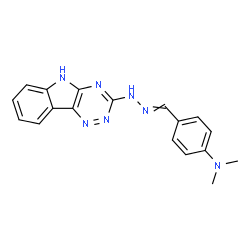 ChemSpider 2D Image | N,N-Dimethyl-4-[(5H-[1,2,4]triazino[5,6-b]indol-3-ylhydrazono)methyl]aniline | C18H17N7