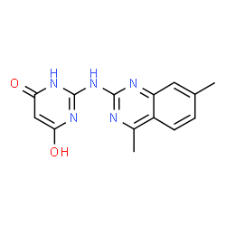 ChemSpider 2D Image | 2-[(4,7-dimethylquinazolin-2-yl)amino]pyrimidine-4,6-diol | C14H13N5O2