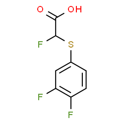 ChemSpider 2D Image | [(3,4-Difluorophenyl)sulfanyl](fluoro)acetic acid | C8H5F3O2S
