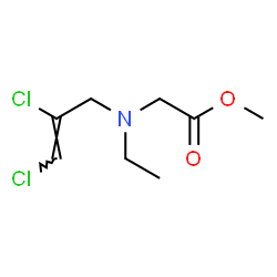 ChemSpider 2D Image | Methyl N-[(2Z)-2,3-dichloro-2-propen-1-yl]-N-ethylglycinate | C8H13Cl2NO2