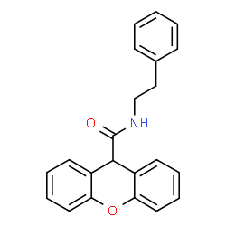 ChemSpider 2D Image | N-(2-Phenylethyl)-9H-xanthene-9-carboxamide | C22H19NO2