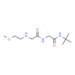 ChemSpider 2D Image | N-(2-Methoxyethyl)glycyl-N-(2-methyl-2-propanyl)glycinamide | C11H23N3O3