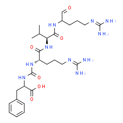 ChemSpider 2D Image | N~2~-[(1-Carboxy-2-phenylethyl)carbamoyl]-L-arginyl-N-(5-carbamimidamido-1-oxo-2-pentanyl)-L-valinamide | C27H44N10O6