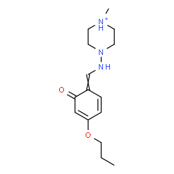 ChemSpider 2D Image | 1-Methyl-4-{[(6-oxo-4-propoxy-2,4-cyclohexadien-1-ylidene)methyl]amino}piperazin-1-ium | C15H24N3O2