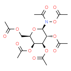 ChemSpider 2D Image | N-Acetoxy-N-acetyl-2,3,4,6-tetra-O-acetyl-beta-D-galactopyranosylamine | C18H25NO12