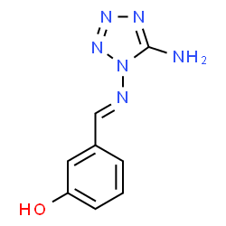 ChemSpider 2D Image | 3-{[(E)-5-Amino-tetrazol-1-ylimino]-methyl}-phenol | C8H8N6O