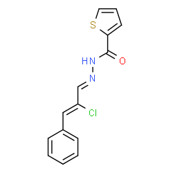 ChemSpider 2D Image | N'-[(1E,2Z)-2-Chloro-3-phenyl-2-propen-1-ylidene]-2-thiophenecarbohydrazide | C14H11ClN2OS