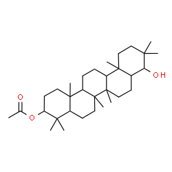 ChemSpider 2D Image | 9-Hydroxy-4,4,6a,6b,10,10,12a,14b-octamethyldocosahydro-3-picenyl acetate | C32H54O3