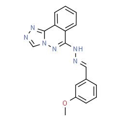 ChemSpider 2D Image | 6-[(2E)-2-(3-Methoxybenzylidene)hydrazino][1,2,4]triazolo[3,4-a]phthalazine | C17H14N6O