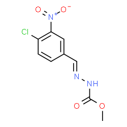 ChemSpider 2D Image | Methyl (2E)-2-(4-chloro-3-nitrobenzylidene)hydrazinecarboxylate | C9H8ClN3O4
