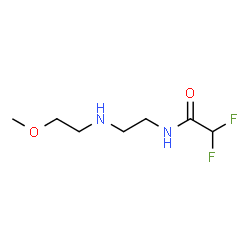 ChemSpider 2D Image | 2,2-Difluoro-N-{2-[(2-methoxyethyl)amino]ethyl}acetamide | C7H14F2N2O2