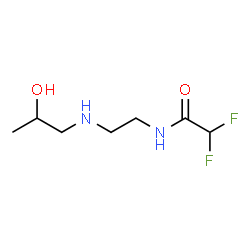 ChemSpider 2D Image | 2,2-Difluoro-N-{2-[(2-hydroxypropyl)amino]ethyl}acetamide | C7H14F2N2O2