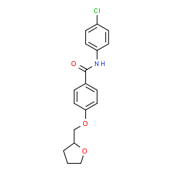ChemSpider 2D Image | N-(4-Chlorophenyl)-4-(tetrahydro-2-furanylmethoxy)benzamide | C18H18ClNO3