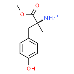 ChemSpider 2D Image | (2R)-3-(4-Hydroxyphenyl)-1-methoxy-2-methyl-1-oxo-2-propanaminium | C11H16NO3