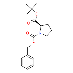 ChemSpider 2D Image | 1-Benzyl 2-(2-methyl-2-propanyl) (2R)-1,2-pyrrolidinedicarboxylate | C17H23NO4