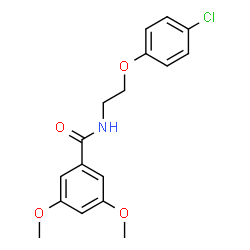 ChemSpider 2D Image | N-[2-(4-Chlorophenoxy)ethyl]-3,5-dimethoxybenzamide | C17H18ClNO4