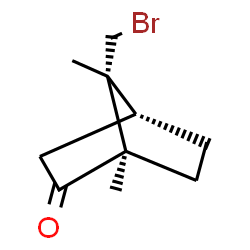 ChemSpider 2D Image | (1R,4R,7R)-7-(Bromomethyl)-1,7-dimethylbicyclo[2.2.1]heptan-2-one | C10H15BrO