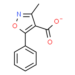 ChemSpider 2D Image | 3-Methyl-5-phenyl-1,2-oxazole-4-carboxylate | C11H8NO3