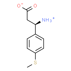 ChemSpider 2D Image | (3R)-3-Ammonio-3-[4-(methylsulfanyl)phenyl]propanoate | C10H13NO2S