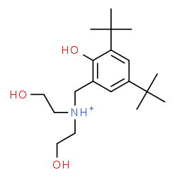 ChemSpider 2D Image | 2-Hydroxy-N-[2-hydroxy-3,5-bis(2-methyl-2-propanyl)benzyl]-N-(2-hydroxyethyl)ethanaminium | C19H34NO3