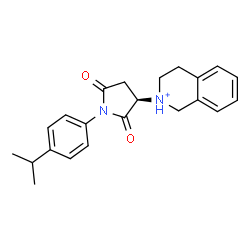 ChemSpider 2D Image | (2R)-2-[(3R)-1-(4-Isopropylphenyl)-2,5-dioxo-3-pyrrolidinyl]-1,2,3,4-tetrahydroisoquinolinium | C22H25N2O2