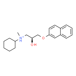 ChemSpider 2D Image | N-[(2S)-2-Hydroxy-3-(2-naphthyloxy)propyl]-N-methylcyclohexanaminium | C20H28NO2