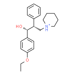 ChemSpider 2D Image | 1-[(2R,3R)-3-(4-Ethoxyphenyl)-3-hydroxy-2-phenylpropyl]piperidinium | C22H30NO2
