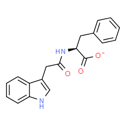 ChemSpider 2D Image | (2S)-2-[(1H-Indol-3-ylacetyl)amino]-3-phenylpropanoate | C19H17N2O3
