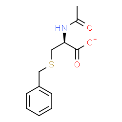 ChemSpider 2D Image | (2S)-2-Acetamido-3-(benzylsulfanyl)propanoate | C12H14NO3S